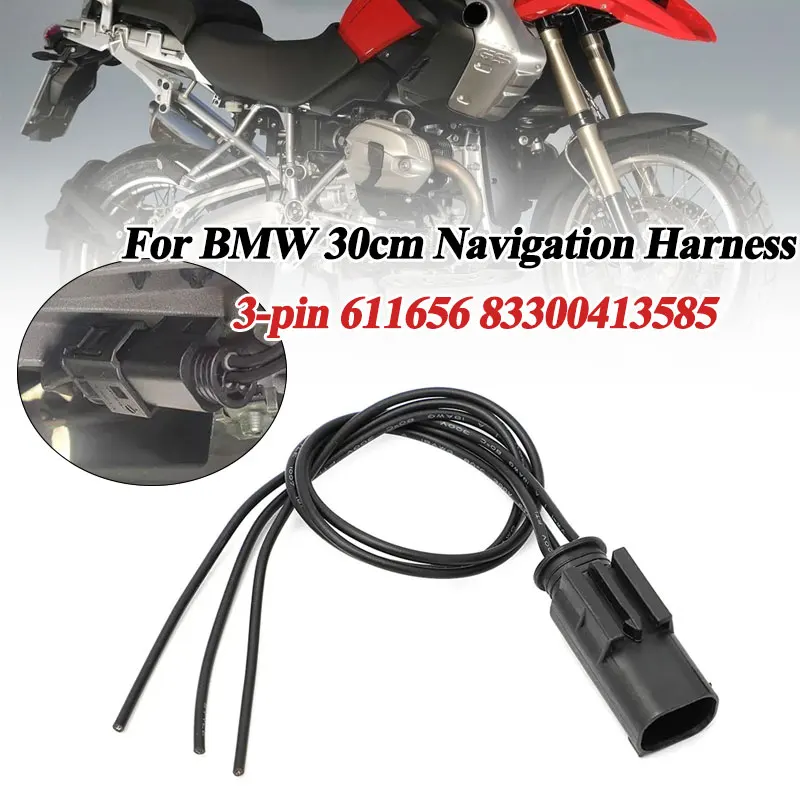 novo-para-bmw-30cm-3-pinos-611656-83300413585-chicote-de-navegacao-conector-de-reparo-gps-acessorios-de-substituicao-da-motocicleta