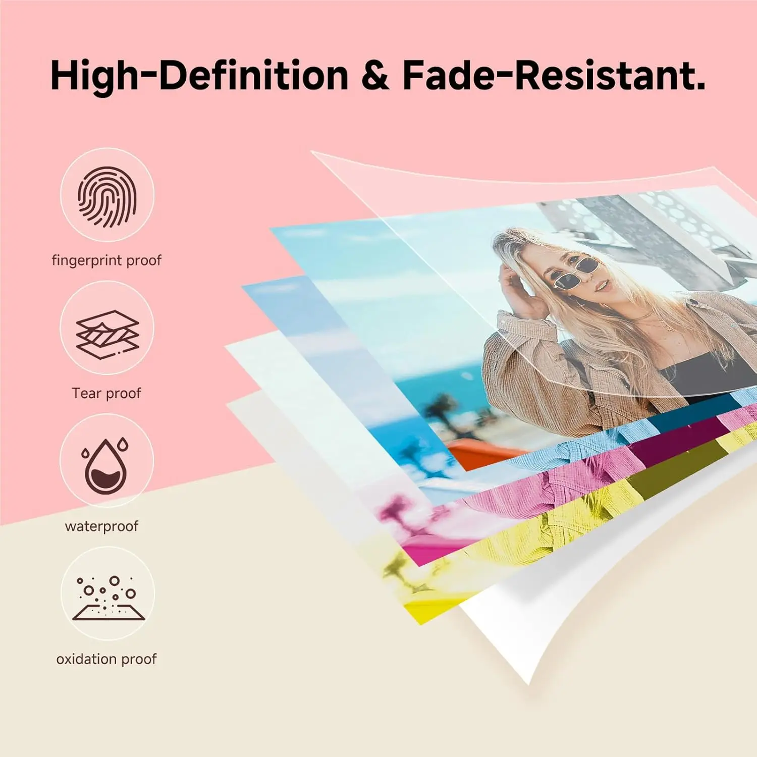 

300dpi CP2100 Portable Photo Printer Portable Mini Color Bluetooth Wireless Connection Travel Mobile Printer Permanent Retention