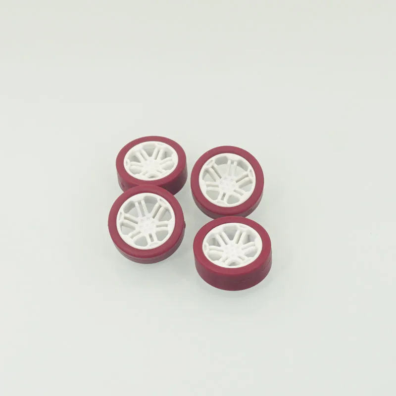 project D mini 4wd racing car carbon wheels maroon/super hard tyres medium size