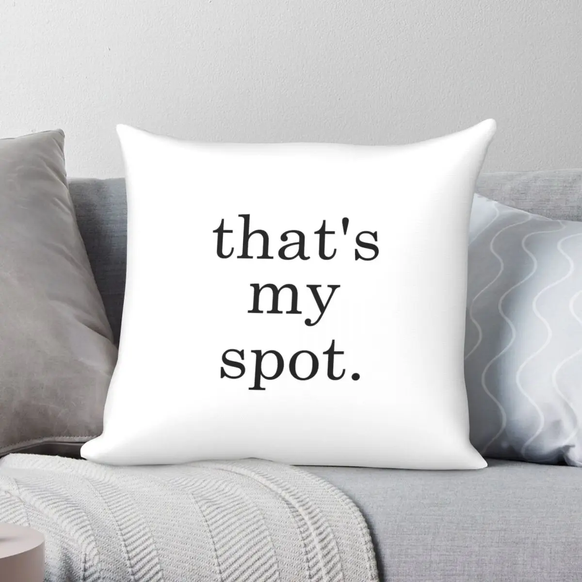 That's My Spot Square Pillowcase Polyester Linen Velvet Printed Zip Decor Car Cushion Cover 45x45