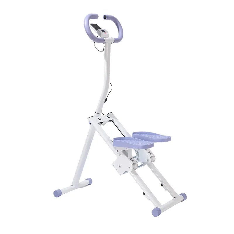 Foldable climbing machine household stepper with armrest
