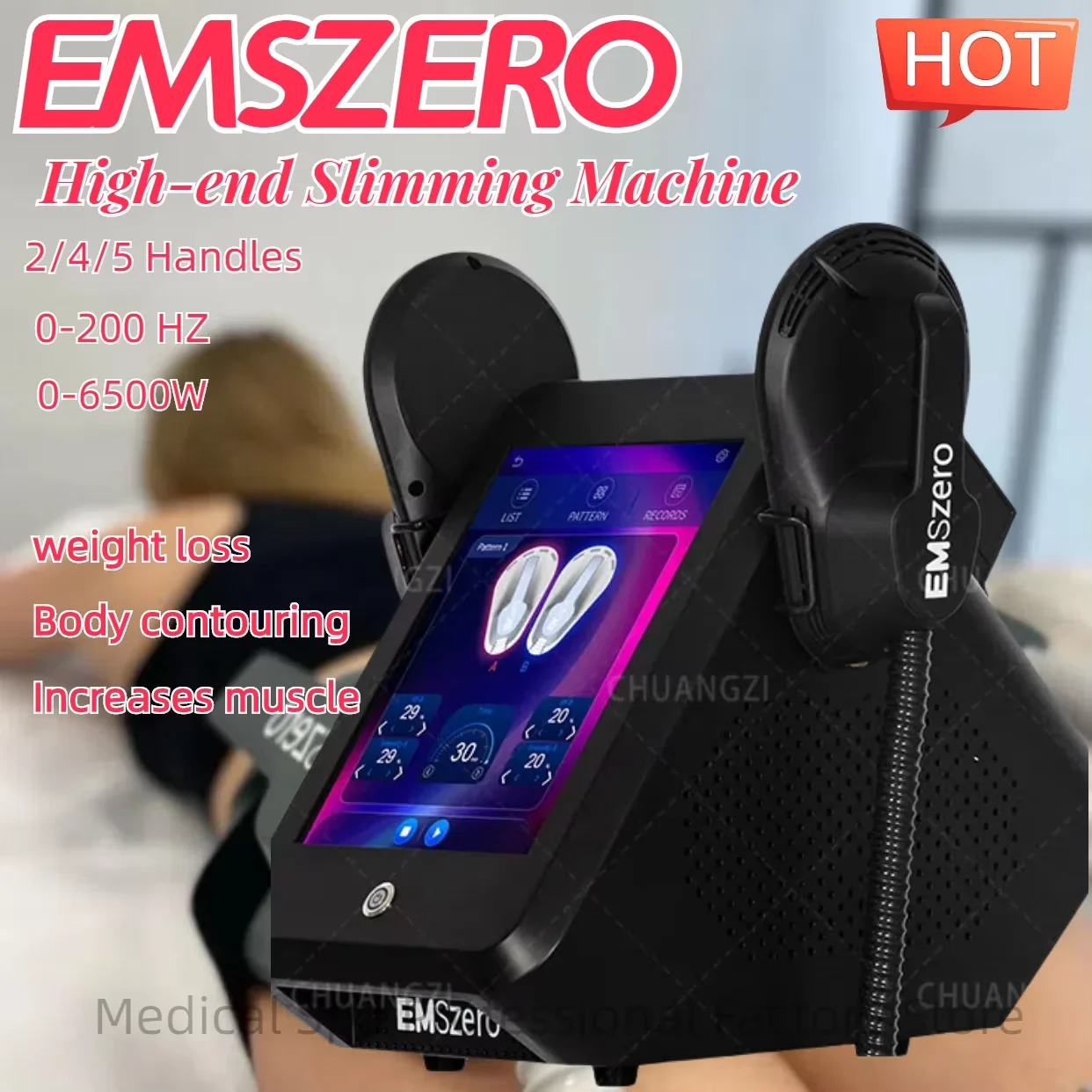 

2025 Professional EMSzero Body Sculpt Machine 6500W Muscle Stimulator 200Hz EMS RF Portable EMSzero Slimming Device Fat Removal