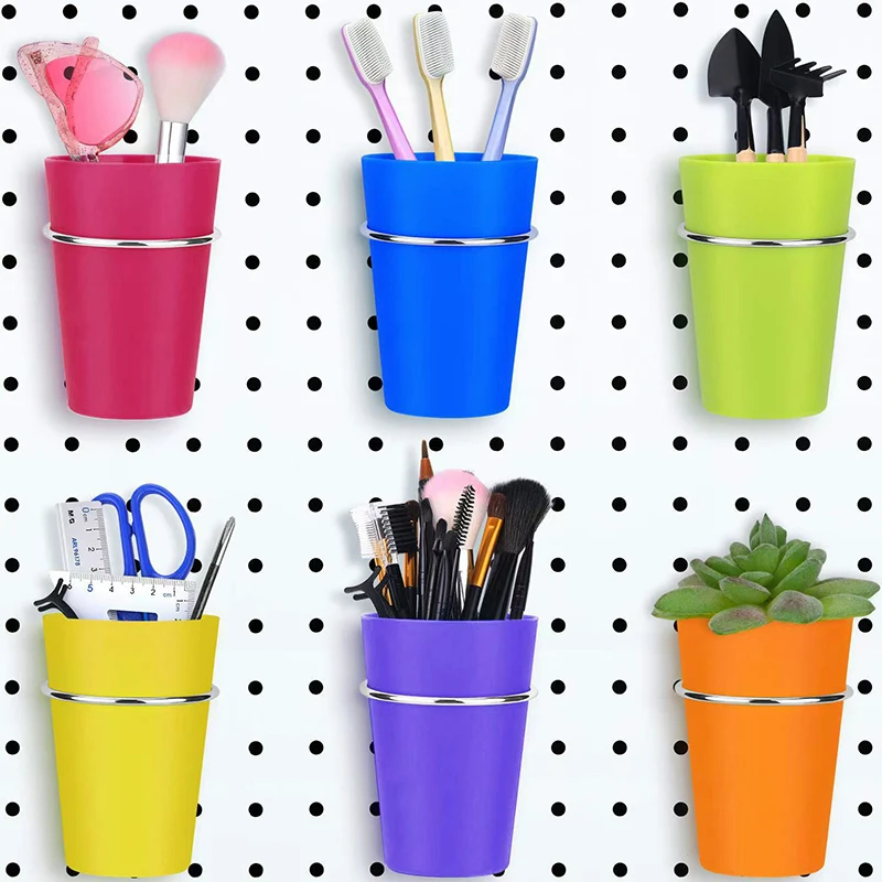 For Craft Room Hook Baskets Ribbon Organizer Screw Tool 1 Set Pegboard Cup Holder Accessories For Organizing Accessories Tools
