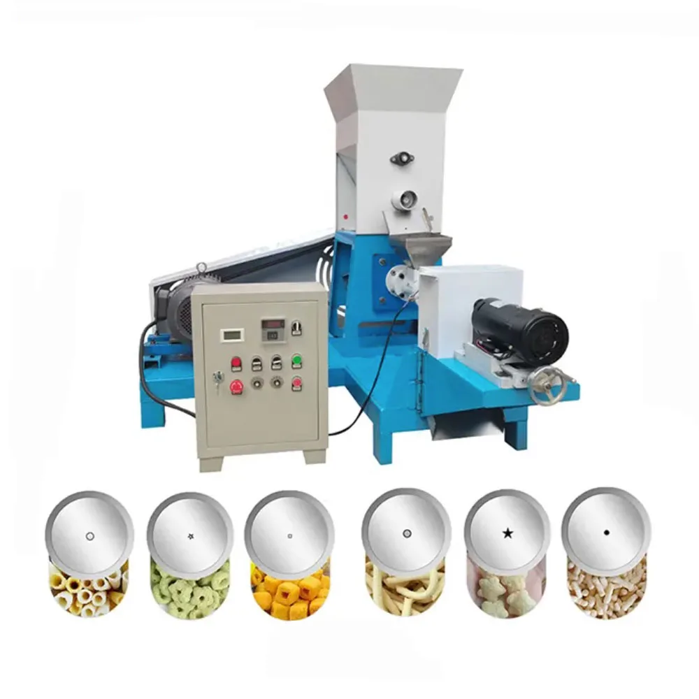 Free 6 Mold Corn Snack Food Extruder Maize Rice Grain Soybean Puffing Extruder Machine