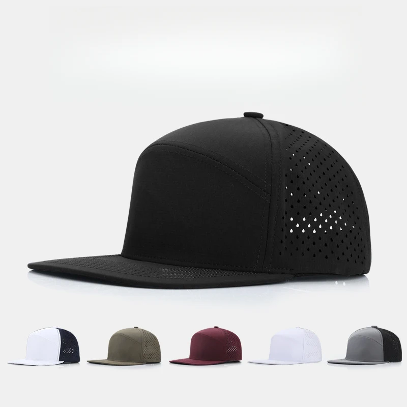 Image of Sommer Herren Schnelltrocknende Baseballkappe Outdoor-Sportmützen Flacher Schirm Atmungsaktive Netzkappe Lässige Neuheit