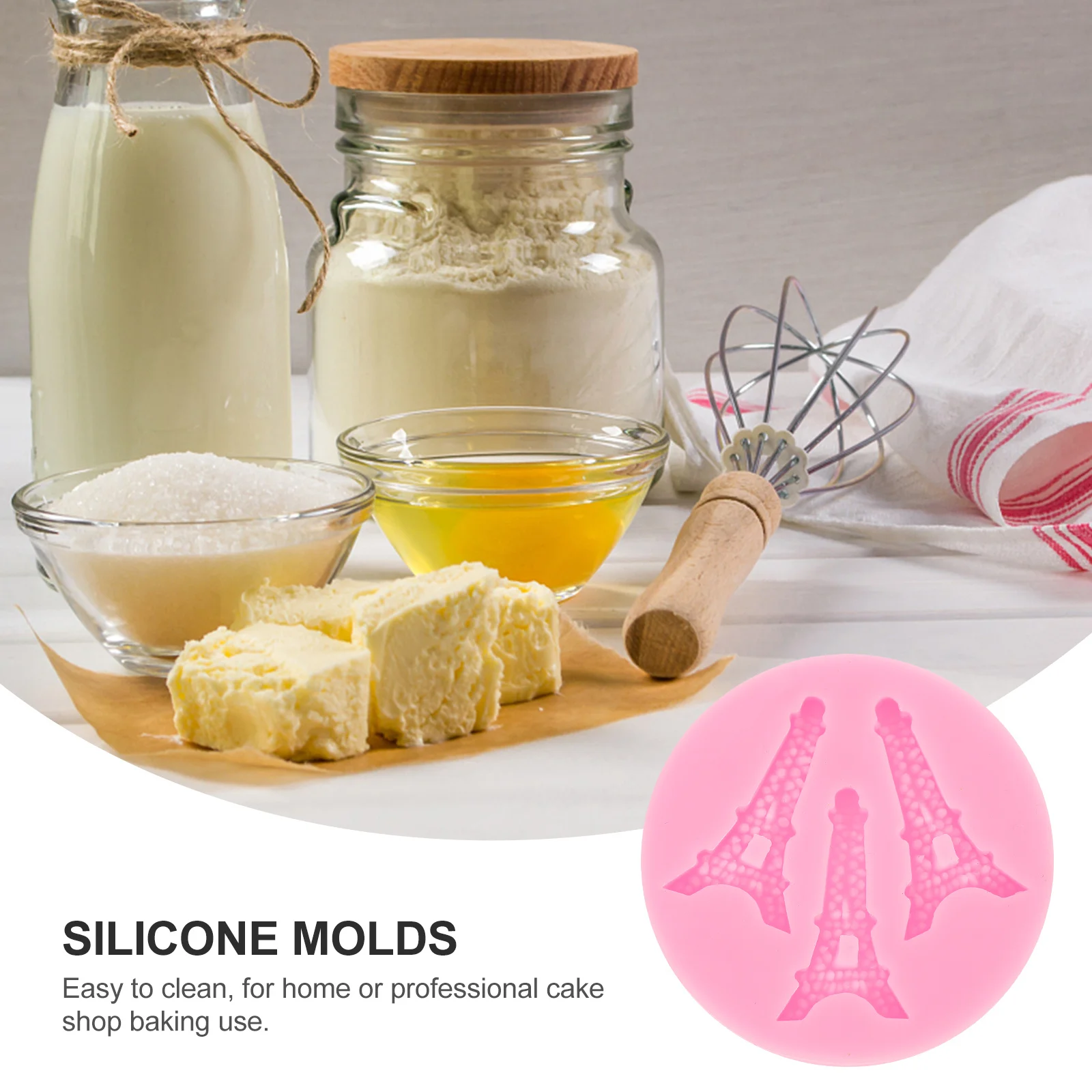 Stampo da forno in silicone a forma di torre Stampo per fondente per torta antiaderente ecologico per stampi per fondente in silicone con gelatina di caramelle al cioccolato fai-da-te