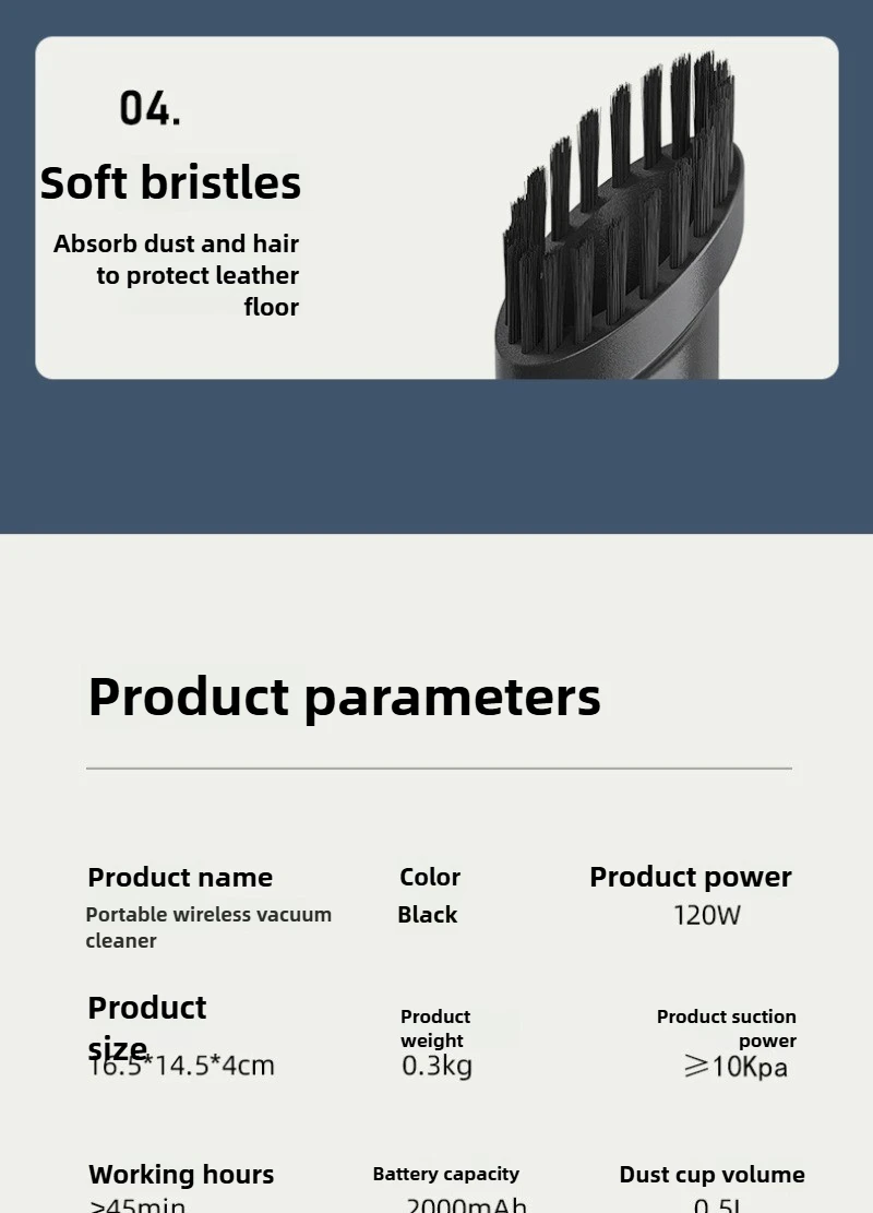 휴대용 휴대용 무선 충전 진공 청소기, 강력한 가정용 전원 청소기, 바닥, 담요, 애완 동물 청소 기기