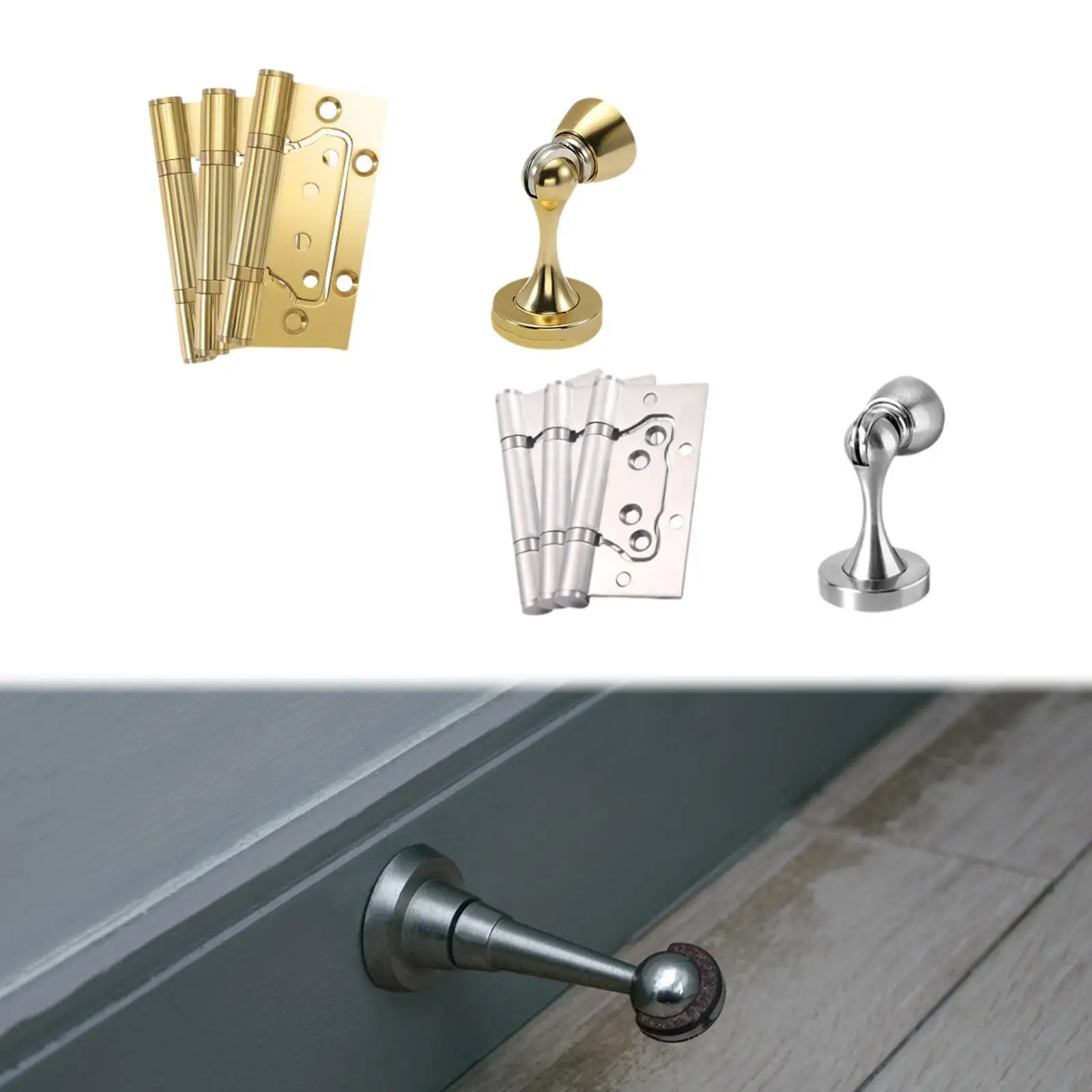 Door Hinge and Stopper Hardware Front Door Interior Door Home Left and Right