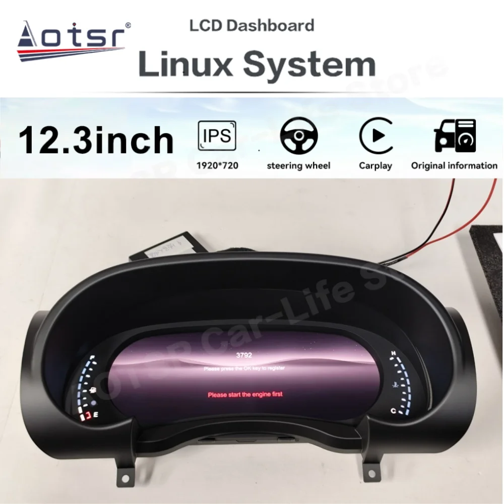 For Jeep Wrangler 3 JK 2007 ~2023 Digital Dashboard Panel LCD Speedometer meter Virtual Instrument Cluster Cockpit LINUX