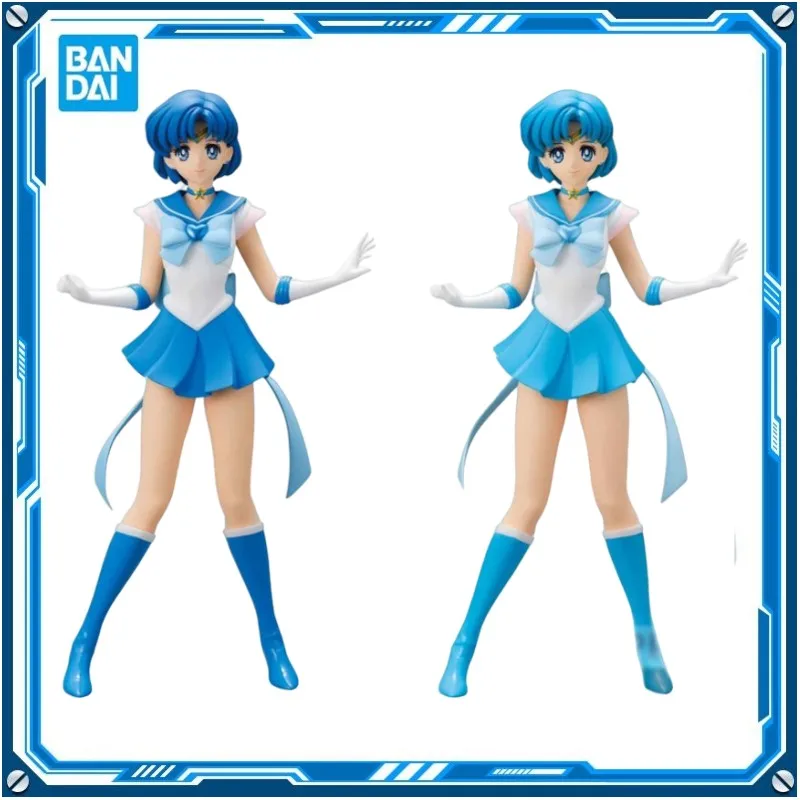 Bandai Anime Sailor Moon Eternal Figure Glitter&glamours Super Sailor Mercury Action Figure Model Toys Collectible Gift Toy