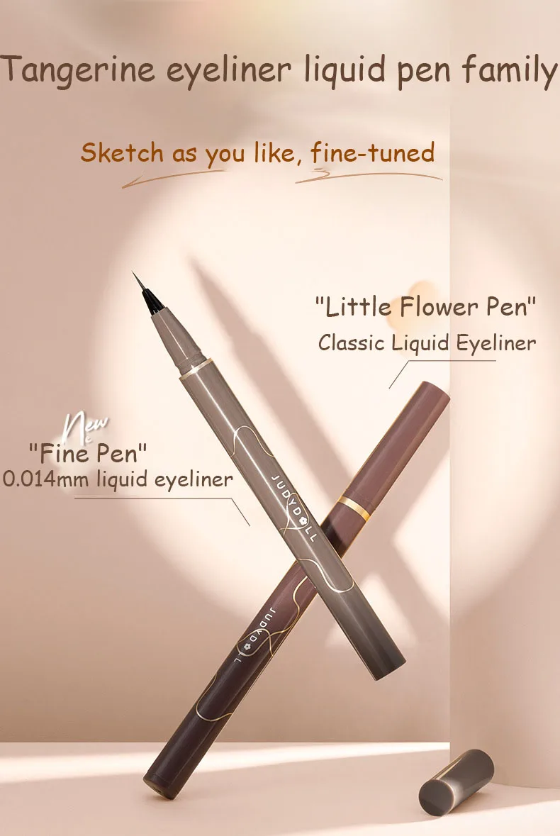 Judydoll Nieuwe Zwarte Vloeibare Eyeliner Potlood Waterdicht Langdurige Oogmake-Up Gladde Eyeliner Pen Koreaanse Stijl Cosmetica