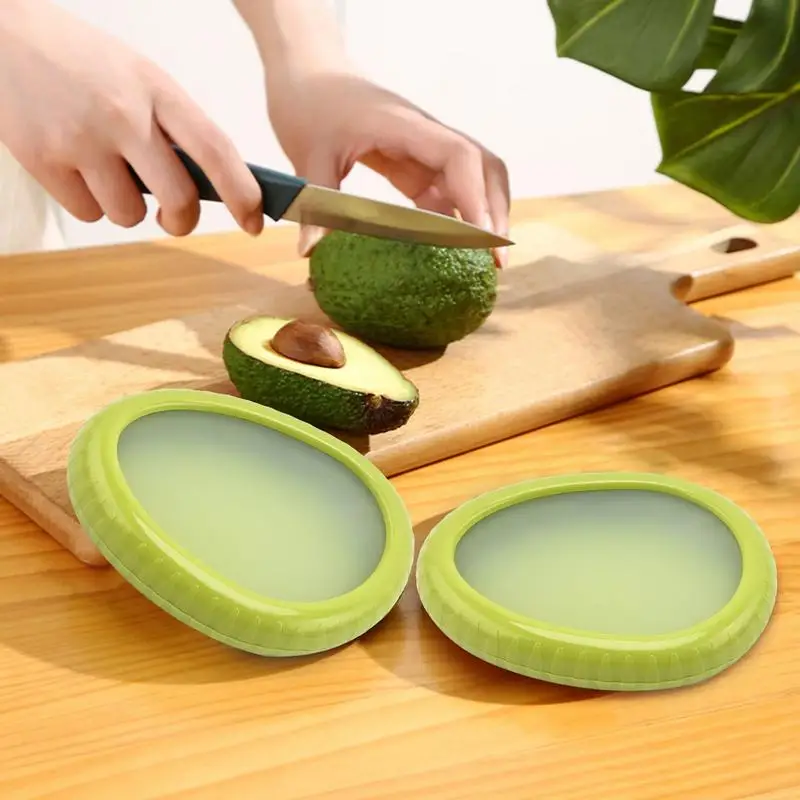 Avocado Storage Organizer Silicone Organizer Crisper Silicone Refrigerator Saver Keeper Storage Box For Lemon Tomato Garlic