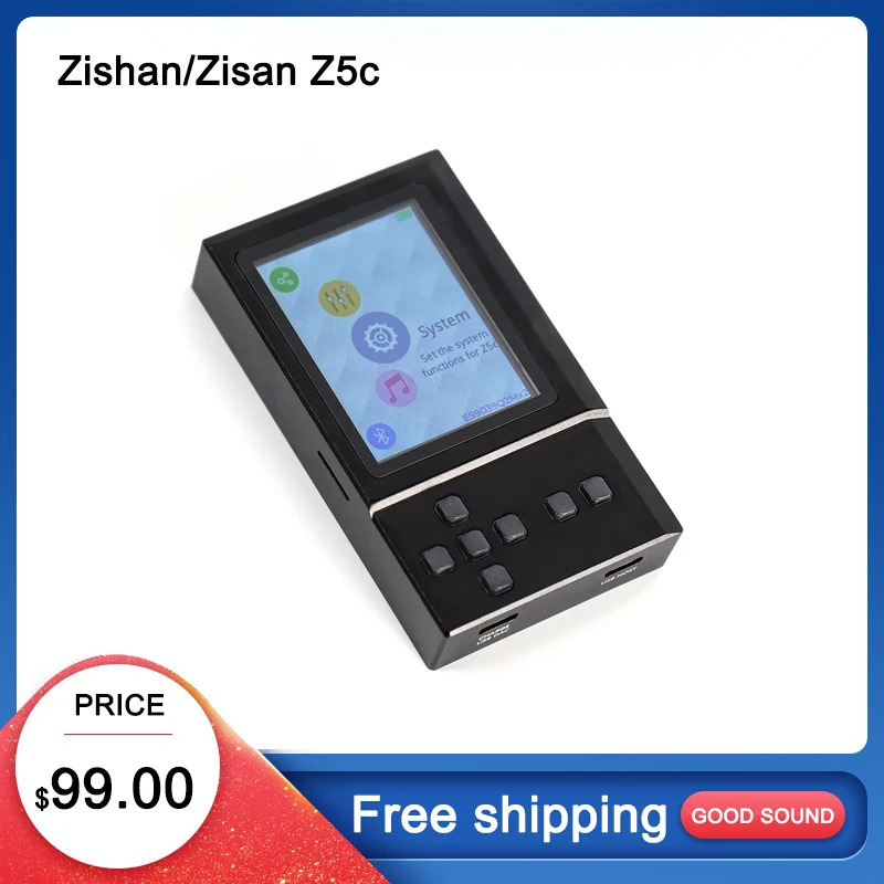 Zishan Zisan Z5c Dual ES9039Q2M  HiFi Lossless Digital Music Portable Player Bluetooth WiFi USB DAC AMP APP Balance Output