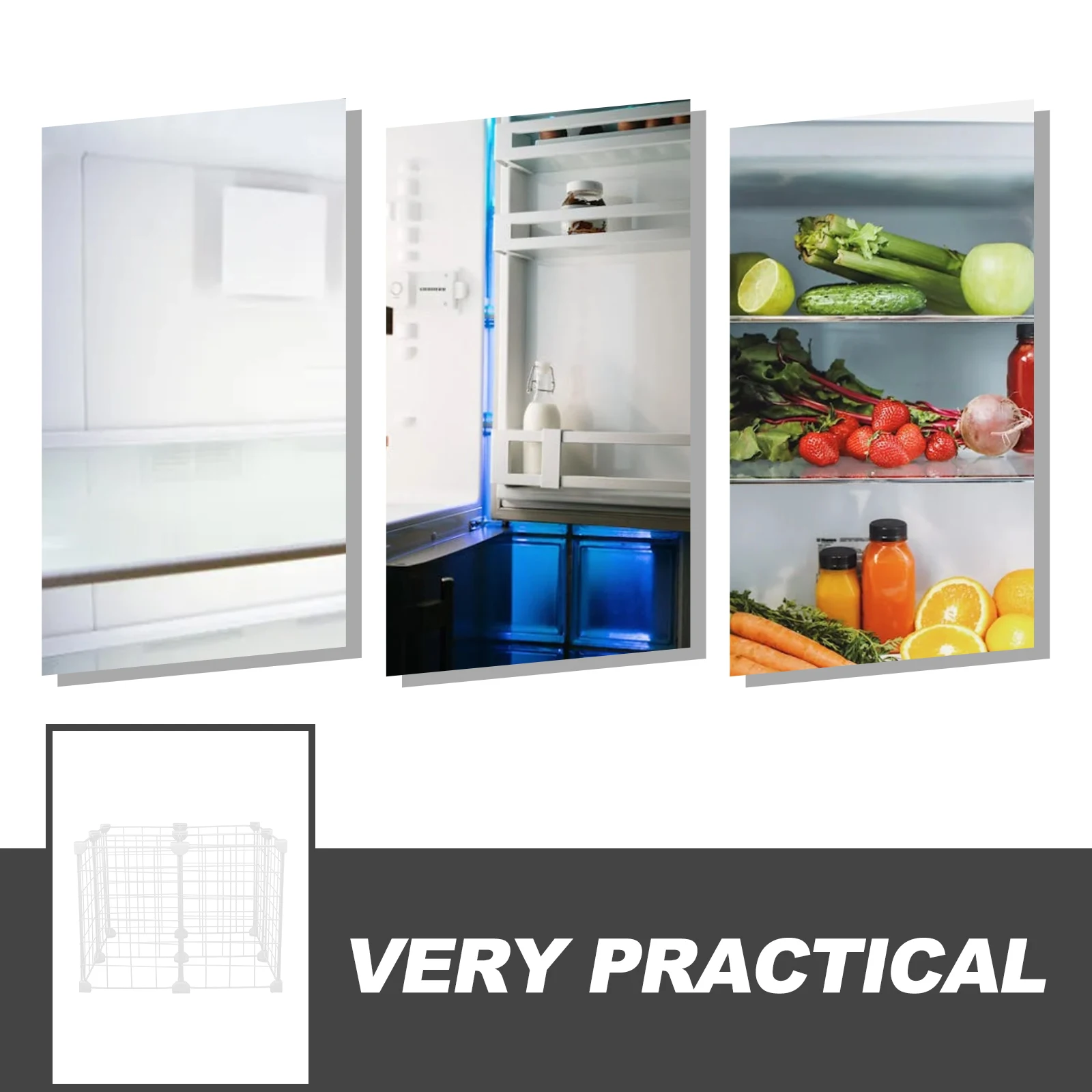 

1pc Freezer Divider Rack Deep Freezer Storage rack Partition Fridge Freezer Divider Shelf Fridge Grid Divider Ice Cream Shelf