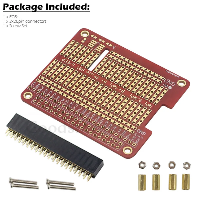 Afbeelding 6: Prototype Breakout DIY Breadboard PCB Shield Board Kit voor Raspberry Pi 4 3 2 B + A +, Raspberry Pi GPIO Proto HAT Shield