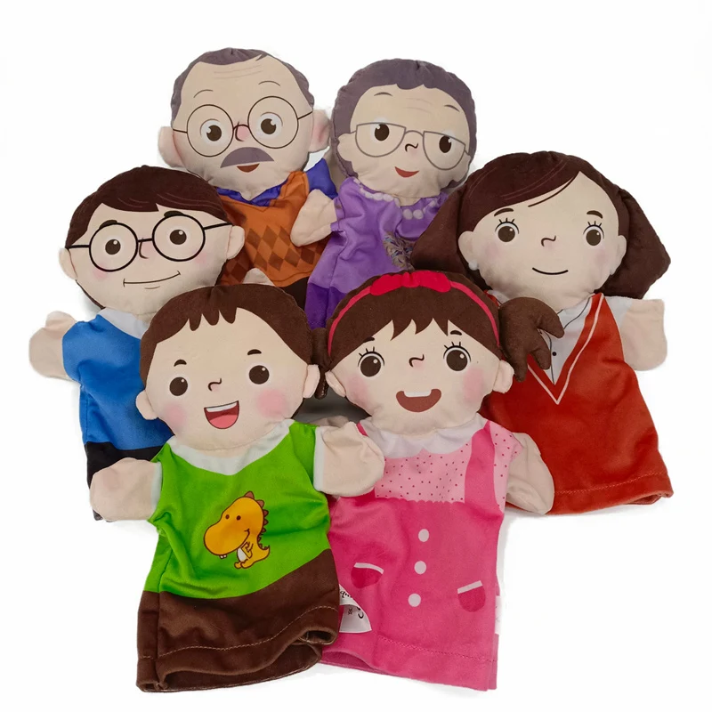 25 ซม.เด็ก Plush Finger & หุ่นมือยอดนิยมกิจกรรมเด็กผู้หญิงบทบาทเล่น Bedtime Story Props ครอบครัวบทบาทเล่นของเล่นตุ๊กตาน่ารัก