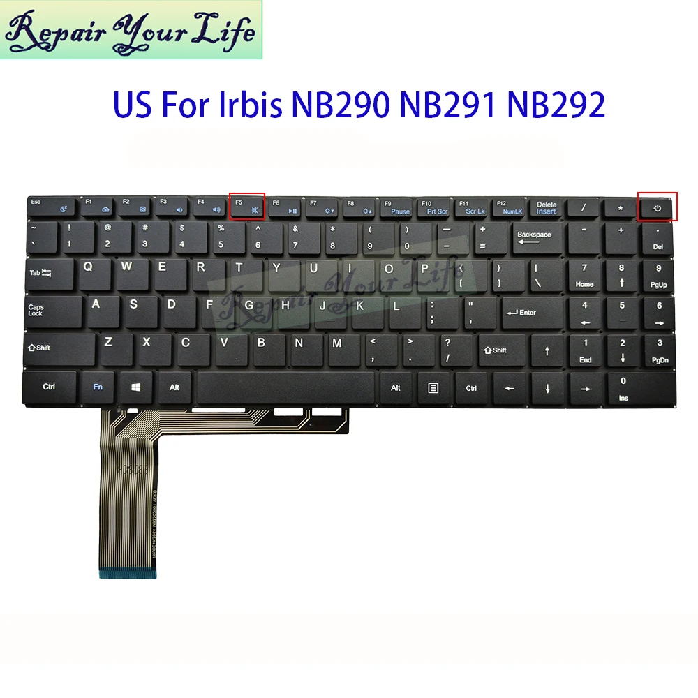 

US English Keyboard For Irbis NB290 NB291 NB292 USA United States Replacement Keyboards Notebook Teclado MB3302001 PRIDE+K3694