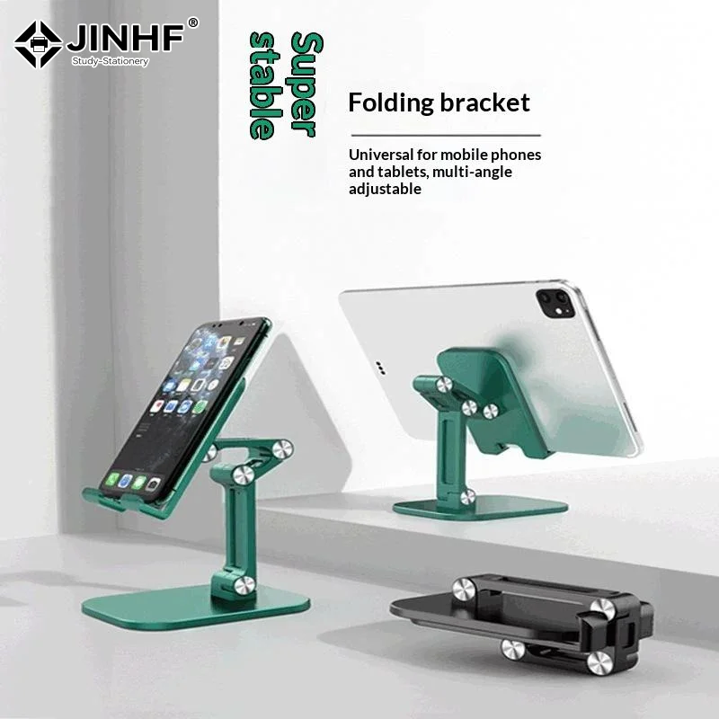 Support de téléphone portable pliable en trois sections pour tablette et téléphone, support de bureau flexible et réglable pour smartphone