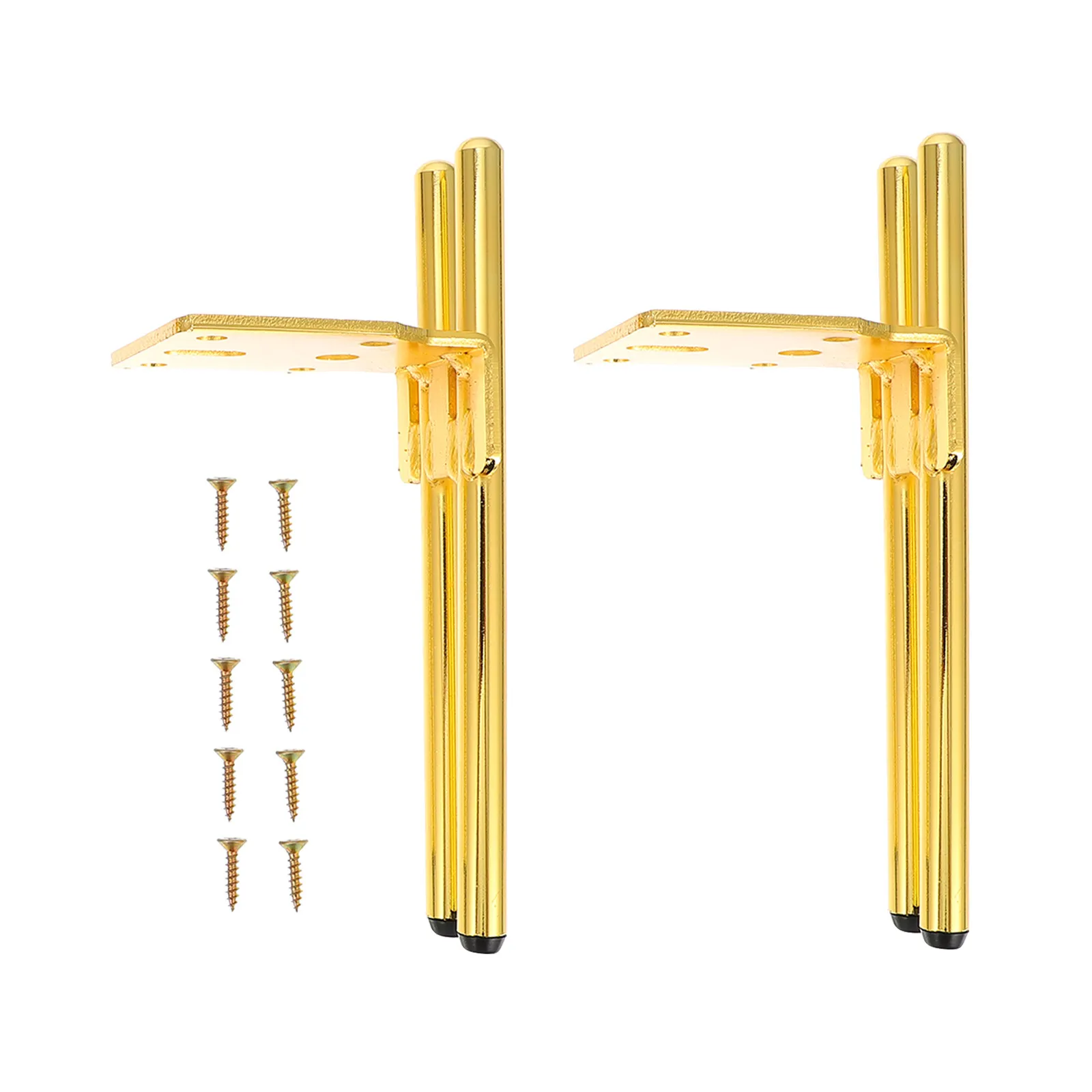 2Sets Metal Furniture Legs Strong Stable Cabinet Support Legs Sofa Coffee Table Bed Furniture Accessories Iron Cabinet Feet