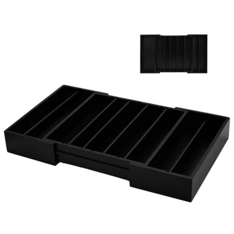 

Bamboo Drawer Organizer - Expandable K Cup and Pods Holder Coffee Pod Storage Tea Organizer Versatile Kitchen Accessory Organiz