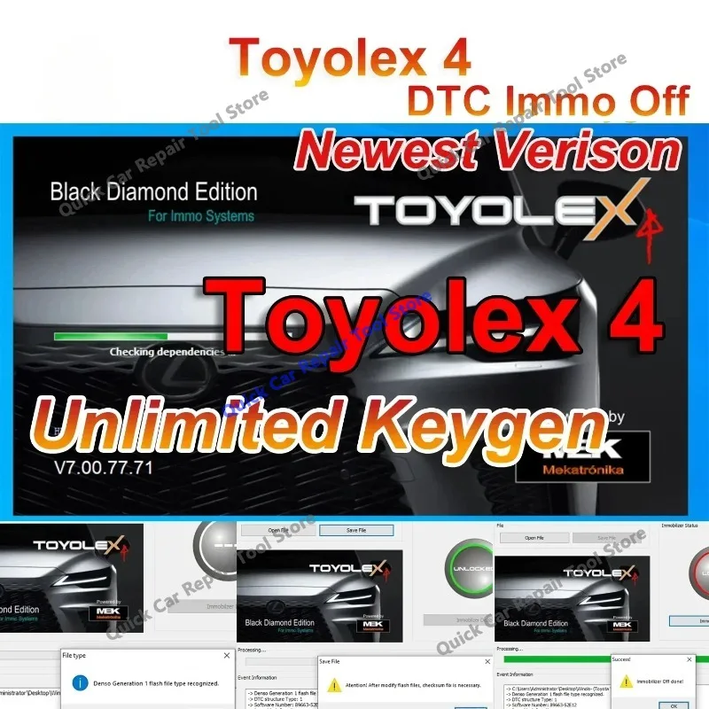Toyolex4 Toyolex 4 with Unlimited Keygen for Denso for Lexus Mascheramento Car DTC Disable SoftwareTool PK Toyolex3 Toyolex 3