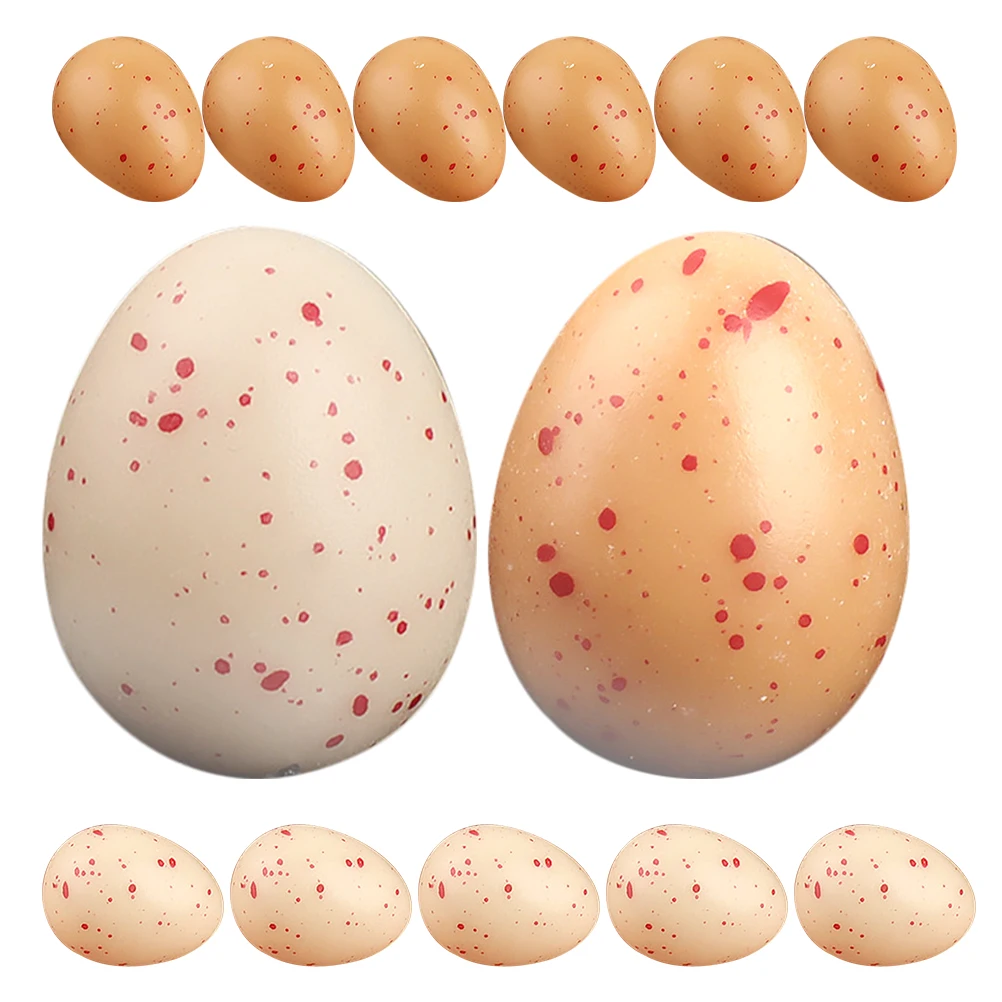 

20 Pcs Realistic Simulated Egg Ornaments DIY Decorative Filler Home Office Cafe Arrangement Artificial Easter Eggs Red Green
