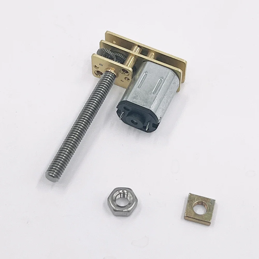 Precious N20 Full Metal Gearbox Gear Reducer Motor DC 6V 15RPM-420RPM with 35mm M4 Thread Flip Output Shaft for Electronic Lock