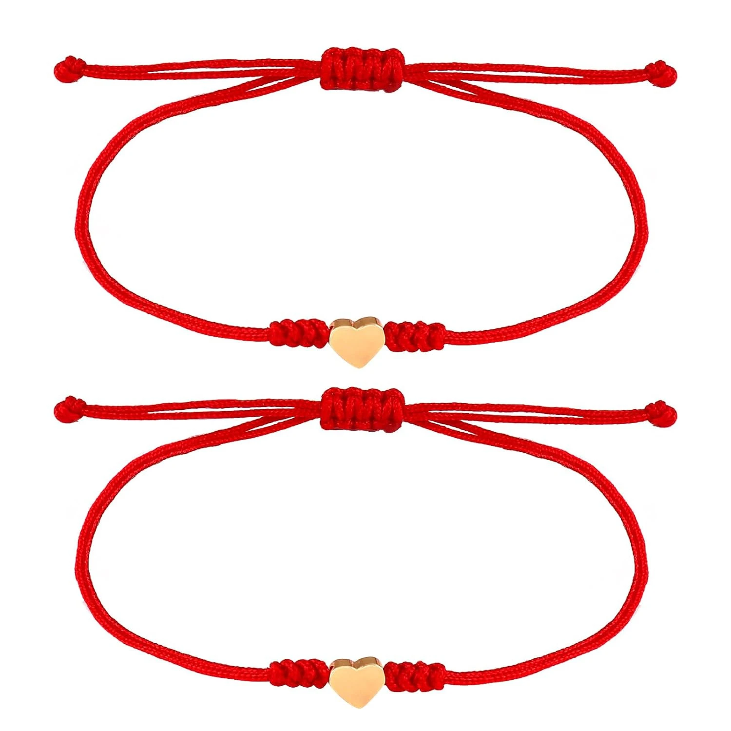 2 packs  Kabbalah Red String Bracelet Red Bracelet for Protection,Mother Daughter Bracelets,Matching Heart Red Thread Friendship