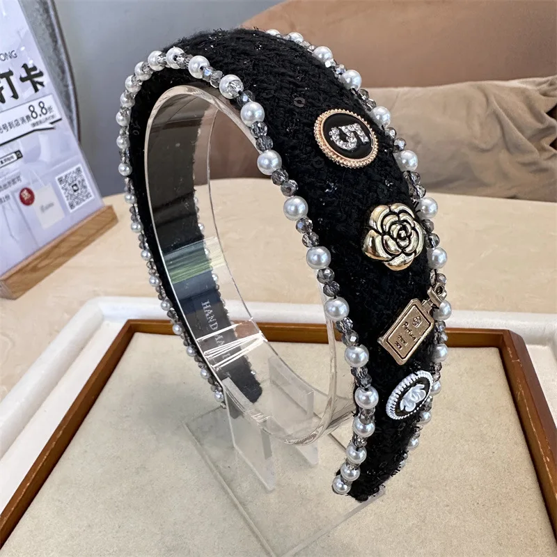 Korean Fashion Pearl & Crystal Hairband Temperament Elegant Hair Hoops Headband Hair Accessories for Women Girls - Image 6