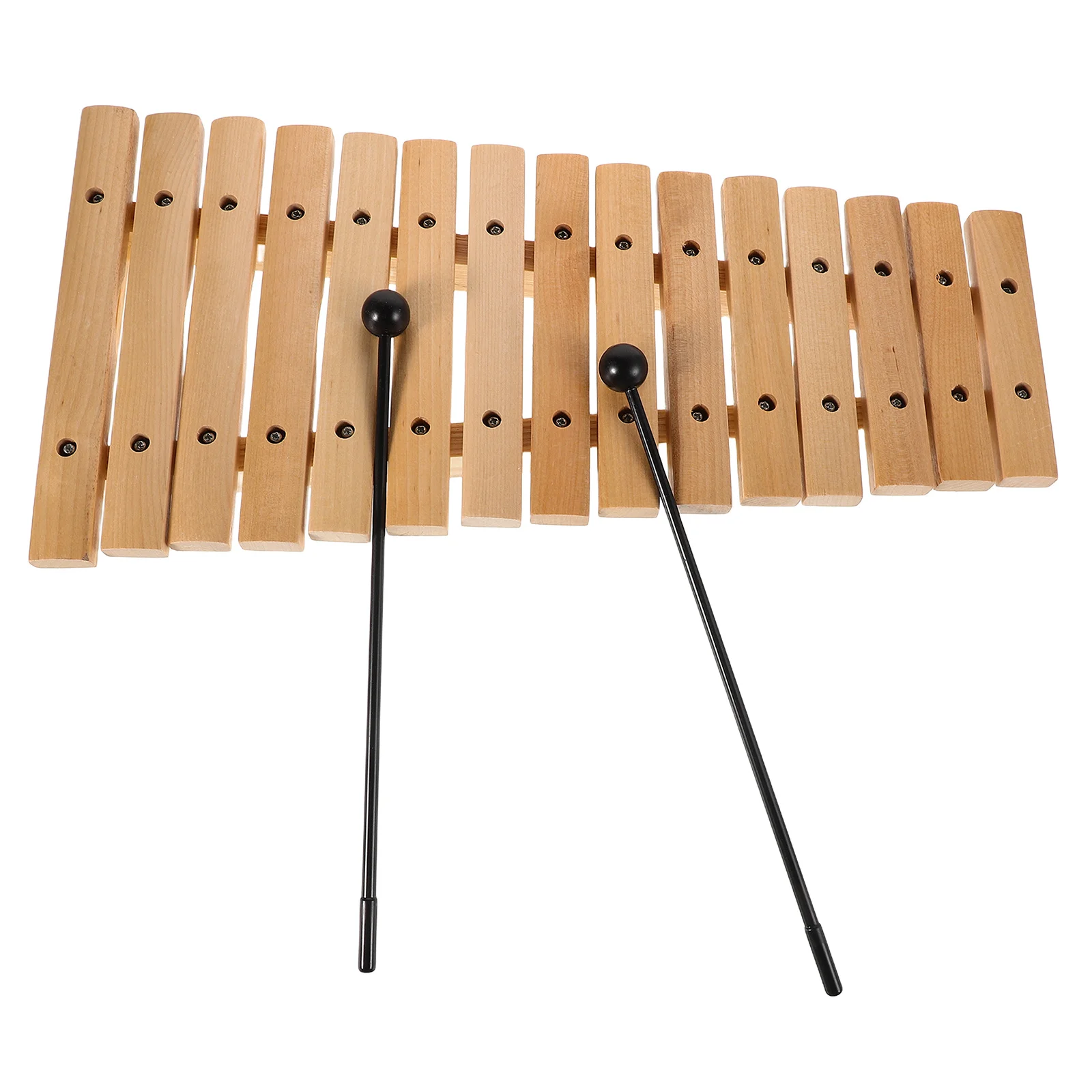 

15-Note Wooden Xylophone Montessori Developmental Educational Musical Instrument Sensory Learning Toddler Mallets