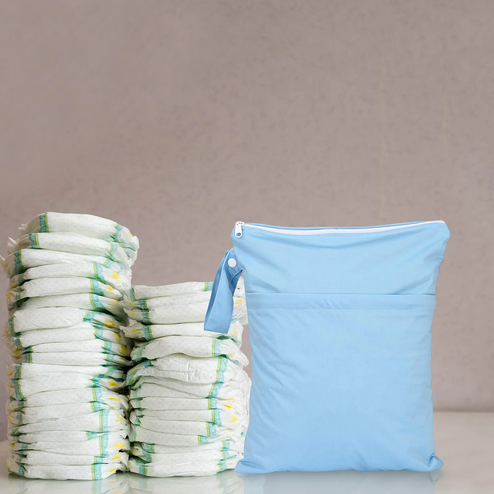 Bolsas impermeables para almacenamiento de pañales, organizador de viaje portátil, bolsa húmeda reutilizable, pañales de tela, 3 uds.