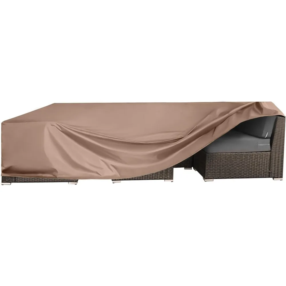 

Waterproof Outdoor Furniture Cover for Sectional Sofa and Dining Set, Heavy Duty, 126"x63"x28", UV Resistant