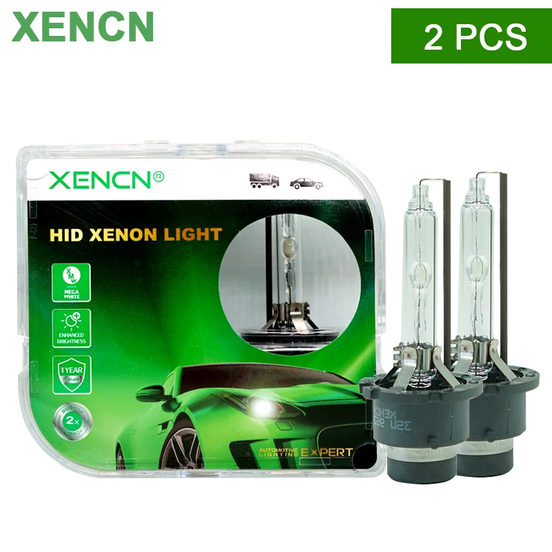 

XENCN D4S HID Xenon Headlight 35W Car Original Light Bulbs 12V P32D-2 OEM Quality 4300K Standard Xenon Lamp D2 96240, Pair