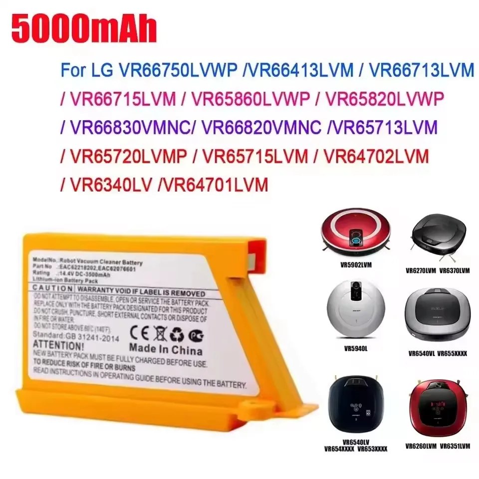 Nuevo EAC62218205 para LG Robot de barrido y fregado batería EAC60766107 EAC60766109 EAC62218207 VR6260LVM R76TIM M970I VR5940L 32.9Wh