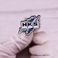 Racing Power Sports BOBBER Brooch HKS Sticker Badge Classic Tough Guy Youth Style Accessory