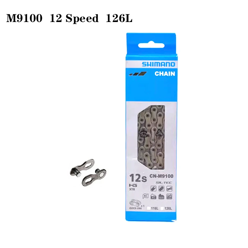 XT XTR DEROE 12 Speed Chain M6100 M7100 M8100 M9100 Bike Chain Road MTB Bicycle 116 126L Chain with Quick Links for SHIMANO SRAM