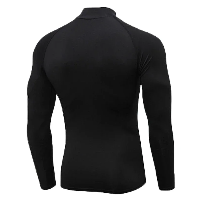 Mens Compression Running T-shirts Dumbbel Fitness Tight Long Sleeve Sport Shirt Jogging Tops Gym Sportswear Quick Dry Rashgards