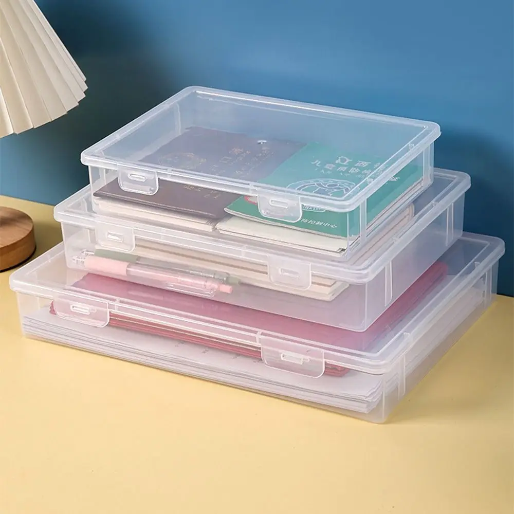 

Data Sorting File Box Certificates Storage Case Desk Organizer Paper Holder Document Storage Box Waterproof Dustproof
