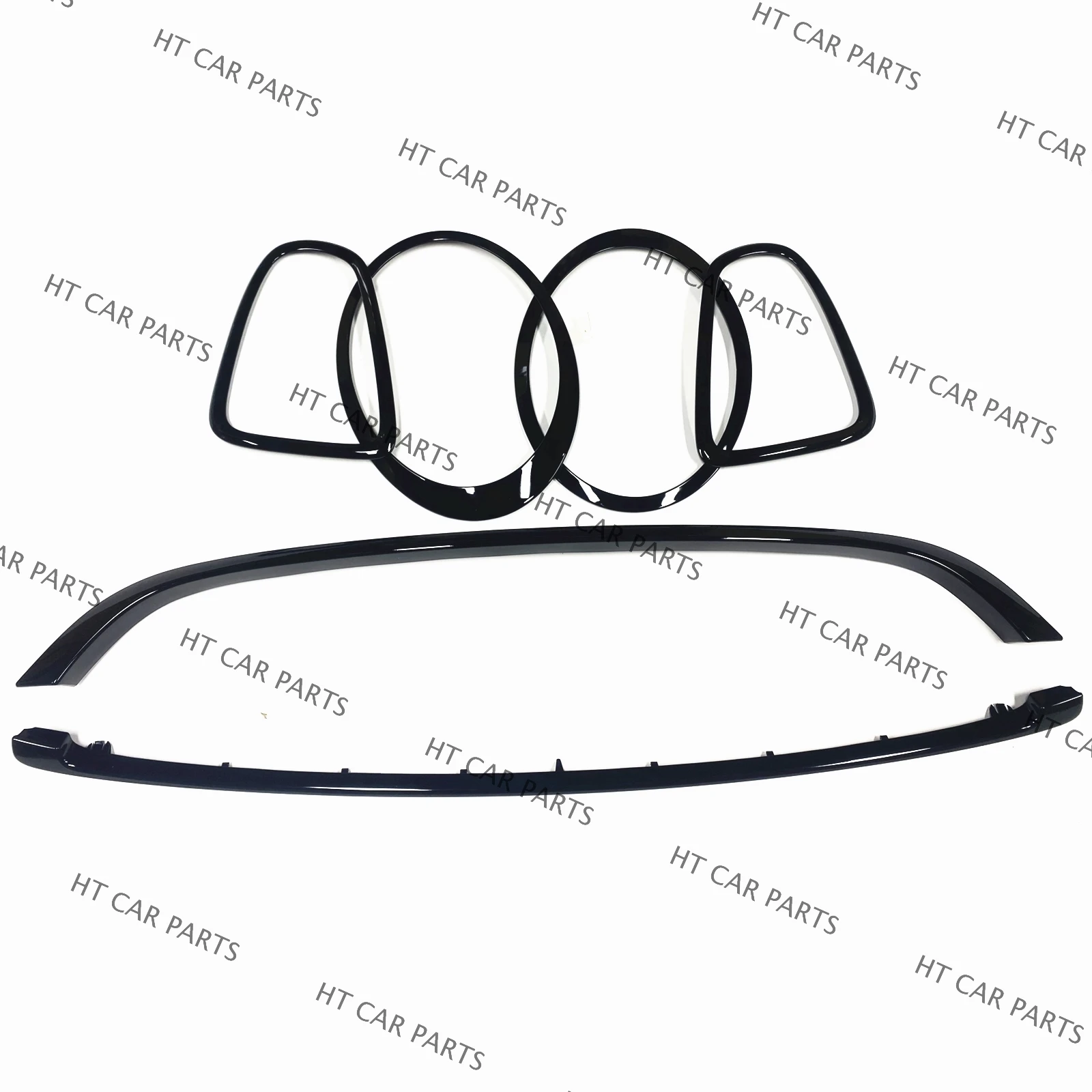 For BMW MINI COOPER R55/R56/R57/R58/R59 2007-2015 JCW Styler 6pcs Front Head Lamp Rear Light Cover Frame  Grille Grill Rim Strip