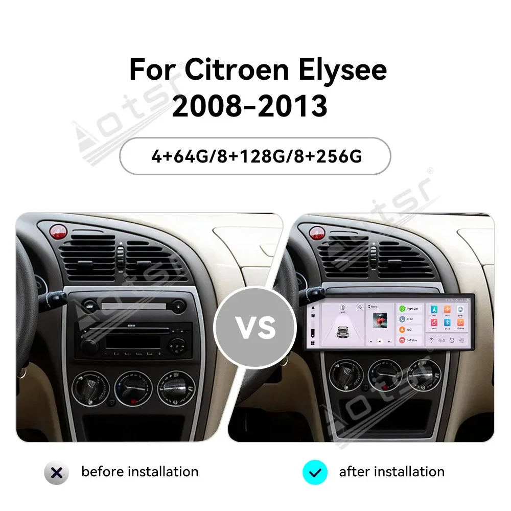 14.9 Inch Android Car Radio For Citroen Elysee 2008-2013 Android Auto GPS Navigation Multimedia Video Stereo Head Unit