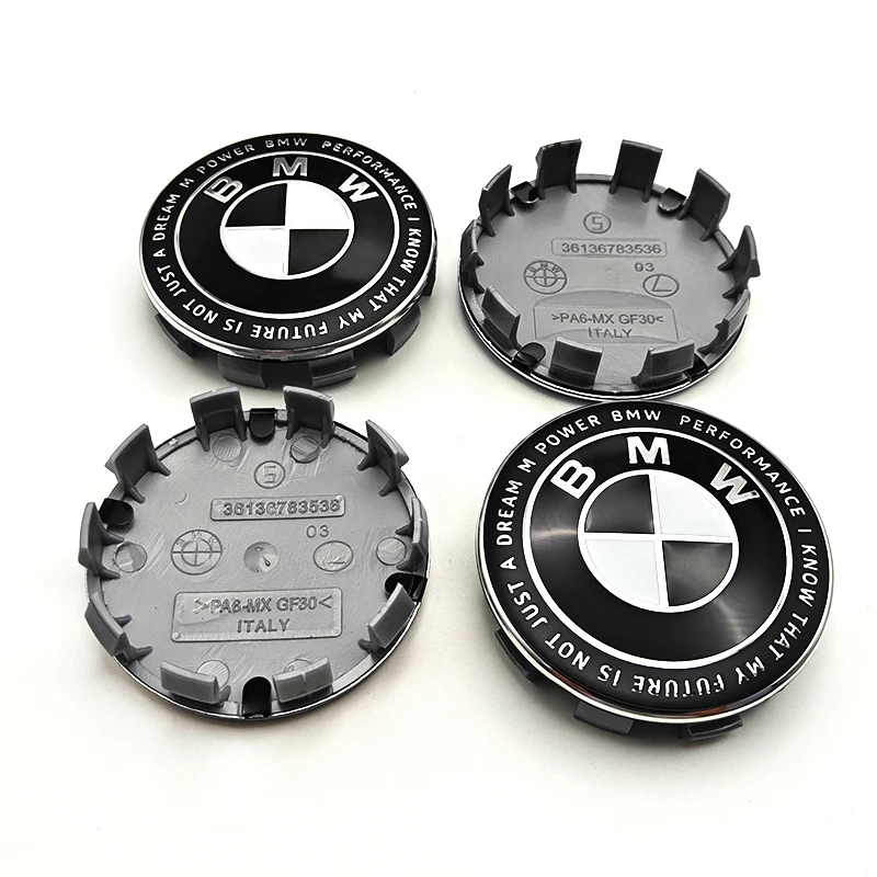 4X BMW Nabendeckel 68MM 36136783536 Radkappepn