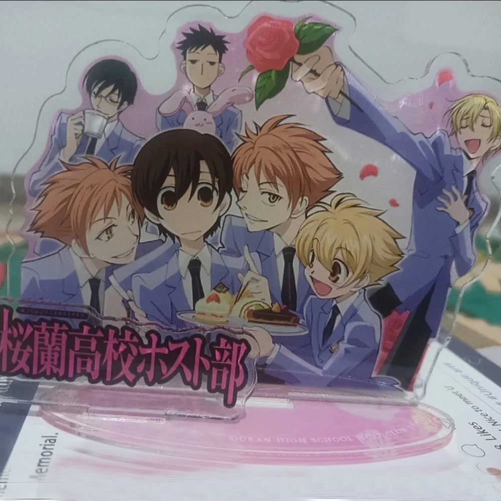 Anime Ouran High School Host Club Tamaki Suou Kyoya Ootori Acrylic Stand Desktop Ornament Cosplay Props Collection Fans Gifts image 3
