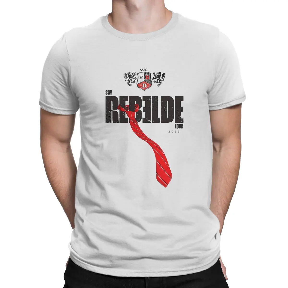 Soy T-Shirts for Men Rebelde Funny 100% Cotton Tees Round Collar Short Sleeve T Shirts Printed Tops