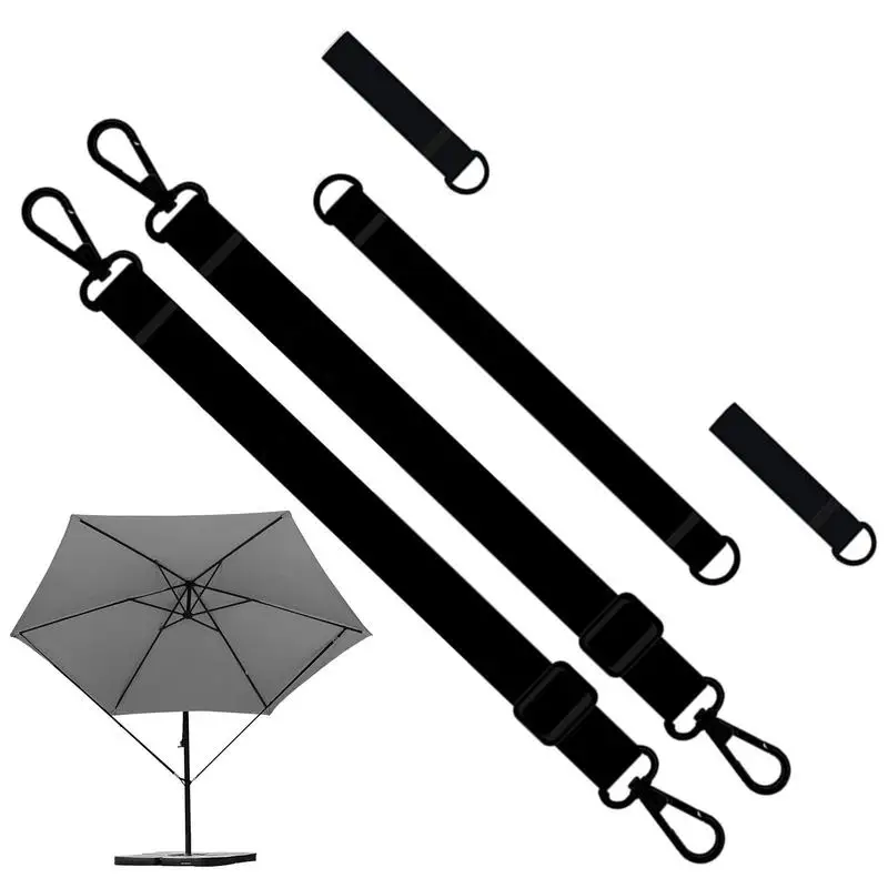 Fixed Strap For Large Outdoor Umbrella Wind Protection Band For Cantilever Umbrellas Weatherproof Adjustable Hooks Fixed Band