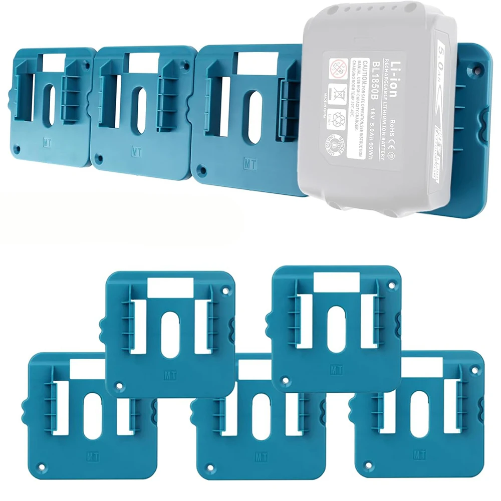 10er-Pack Werkzeughalter und Batteriehalter für Makita 18V Wandhalterung Bohrmaschinenhalter mit 30 Schrauben (ohne Werkzeug, ohne Batterie) – Detail 2