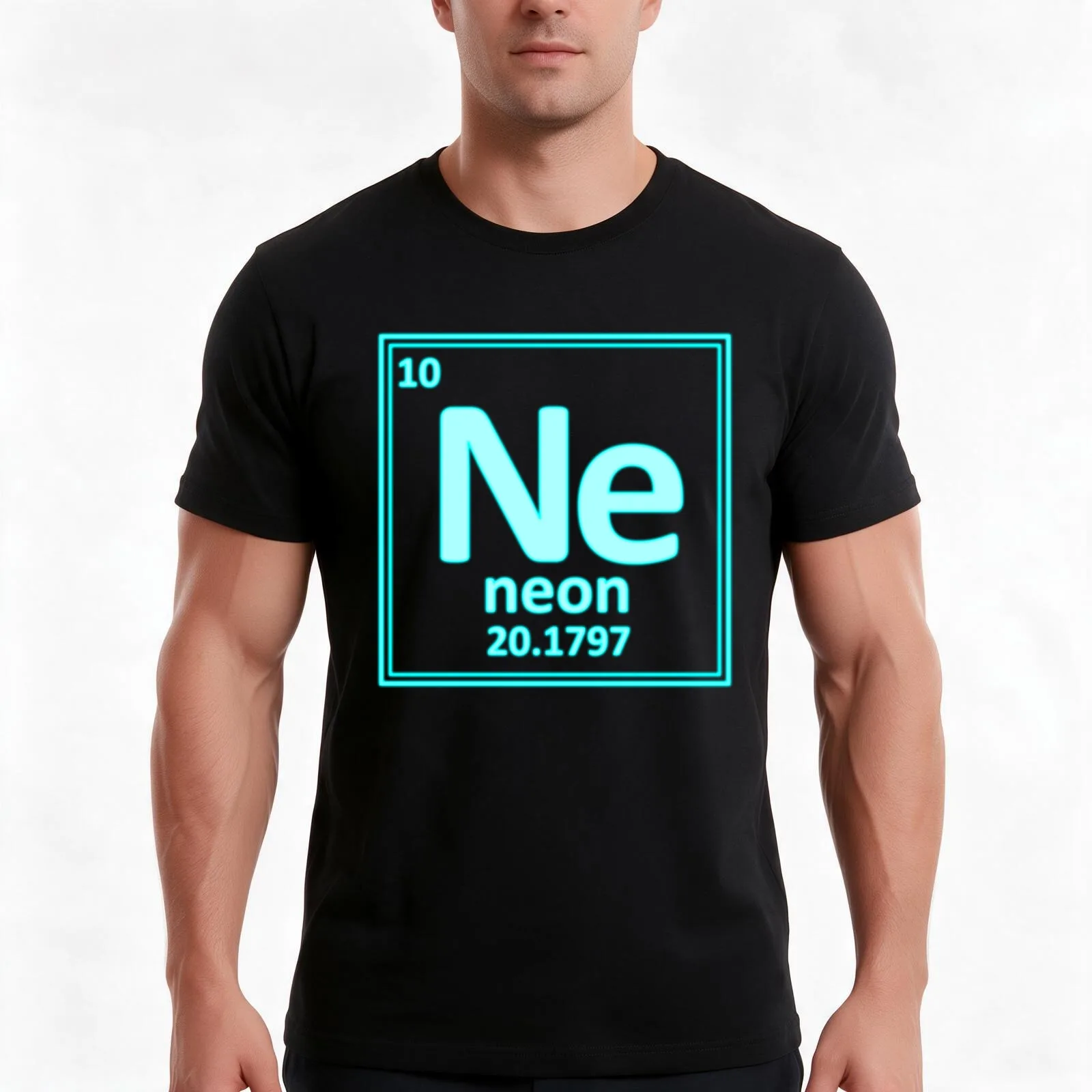 Periodic Table Element Pun Chemistry Nerd Purple Neon T-Shirt, Summer Casual Cotton Tee, Oversized Streetwear Tops, 100% Cotton