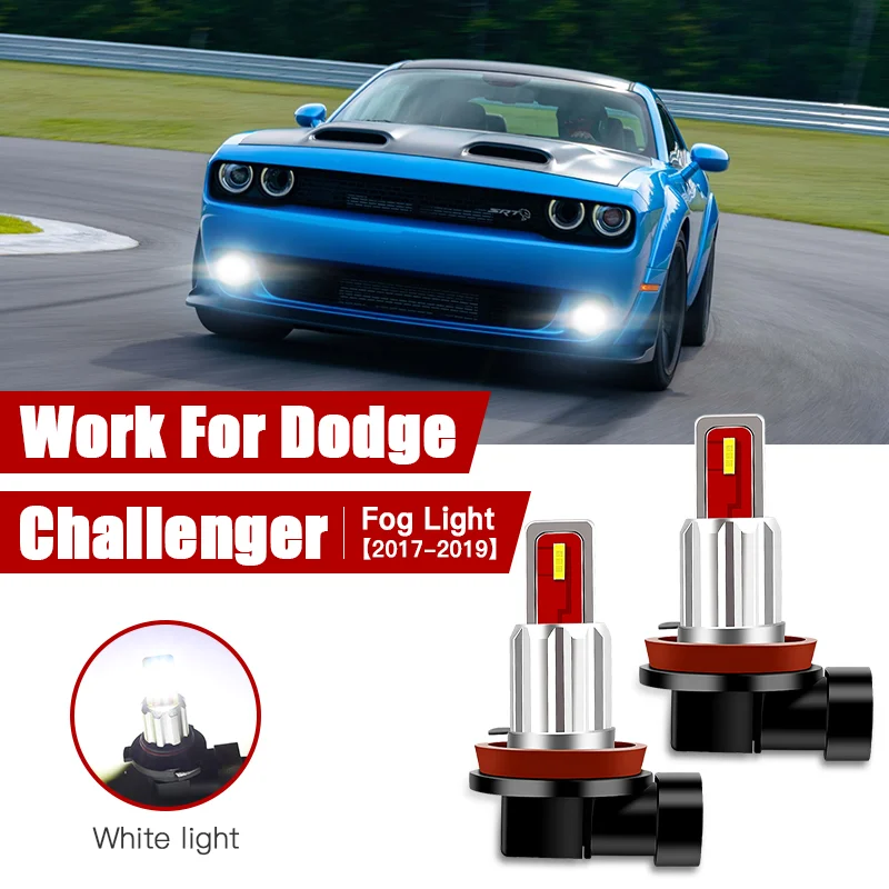 

2pcs Led Car Fog Lamp for Dodge Challenger 2017 2018 2019 H11/H8 Front Fog Light Bulb Car Accessories Canbus 12V/35W