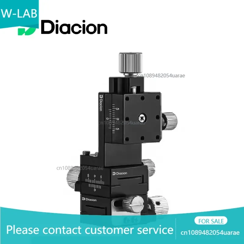 Diacion WEXYZ25 Manual Positioning Stage 25*25mm Dovetail XYZ-axis 3-Axis Direction Long Stroke Sliding Optics 1 Year