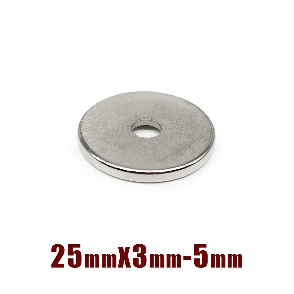 2/5/10/15/20/30PCS 25x3-5 mm Round Powerful Magnetic Magnets 25*3 Hole 5mm Permanent Neodymium Magnet Disc 25x3-5mm 25*3-5 N35