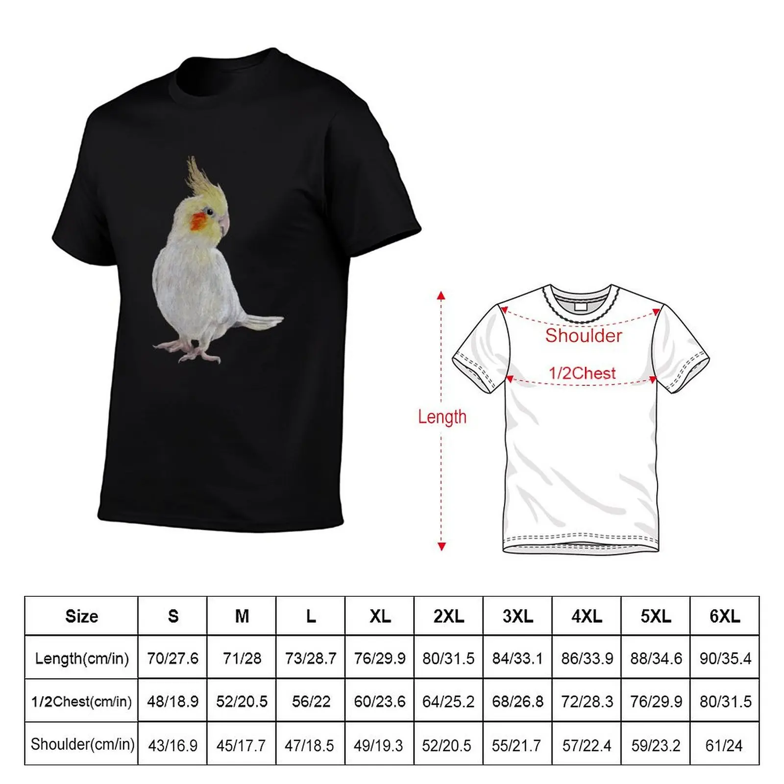 Old cockatiel T-Shirt plus size tops blanks quick drying korean fashion anime shirts men